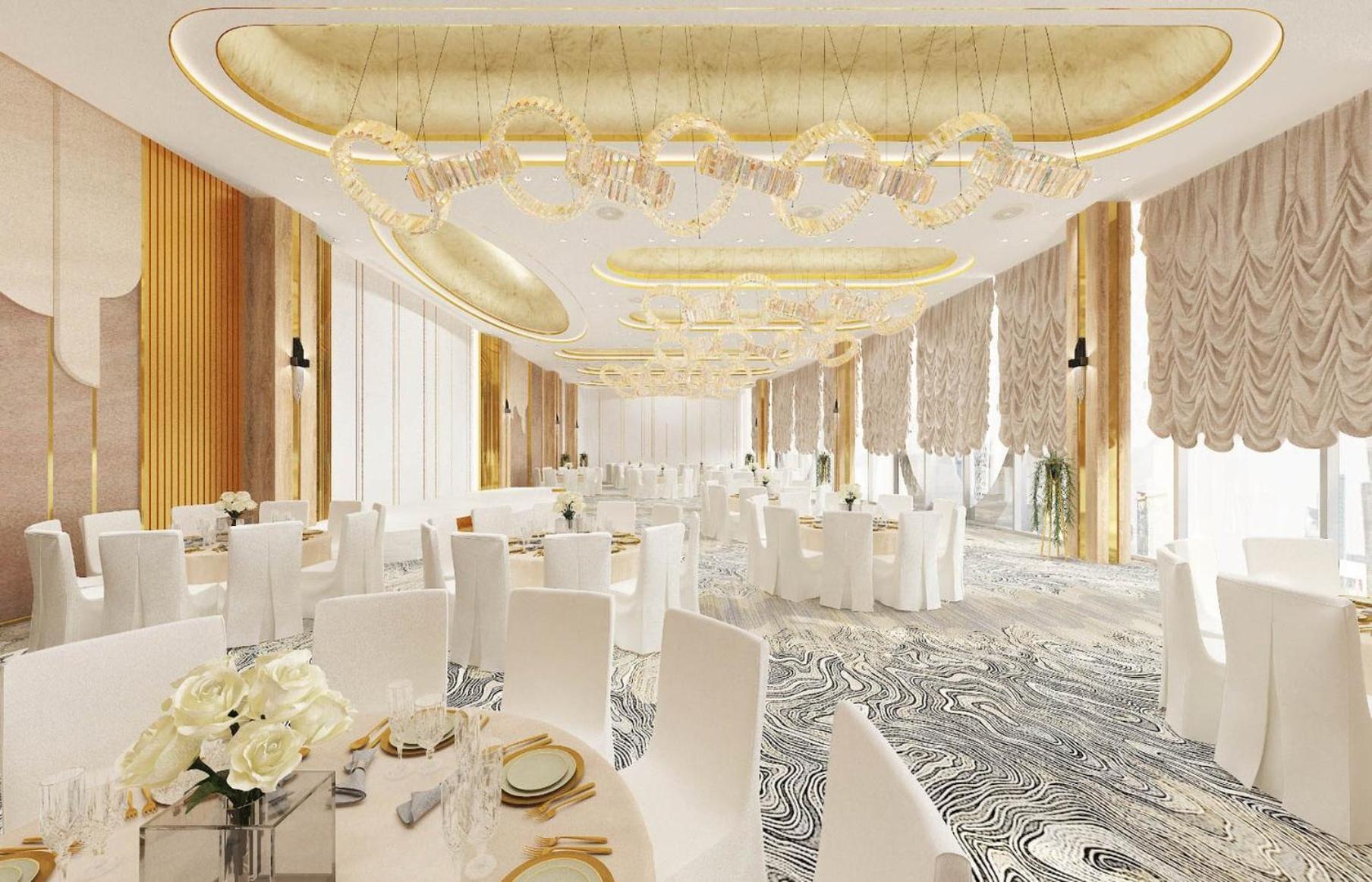 Velero Hotel Doha Lusail 외부 사진 The interior of the restaurant